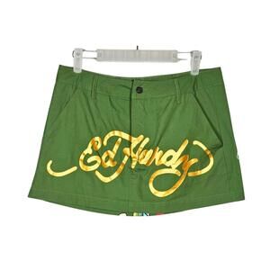 Ed Hardy LKS Heart Mini Skirt Y2K Size M